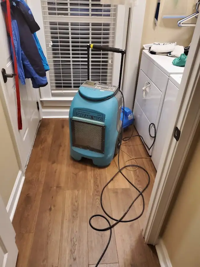 Commercial dehumidifier deployed for Flood Damage Cleanup in Charlotte